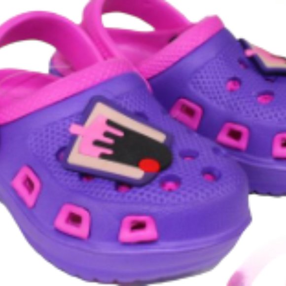 Girls coastal kick toddler two tone Fuchsia Purple Crogs Size 6 Tolder Baby - Picture 10 of 10